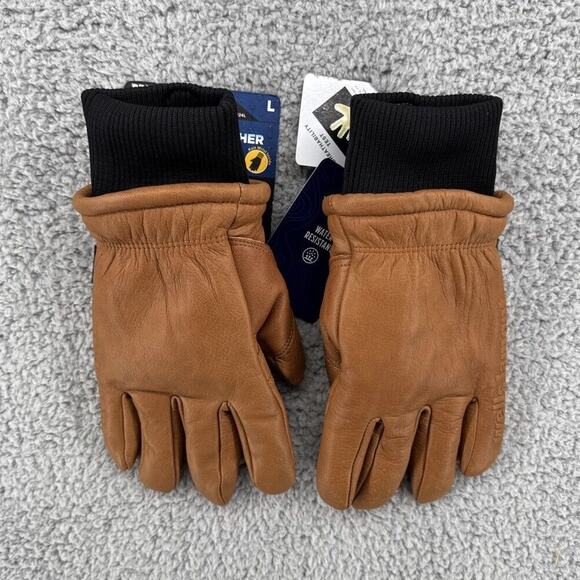 Wells Lamont‎ Hydra Hyde Waterproof Cowhide Leather Gloves Men's Size Large NWT - Picture 2 of 6